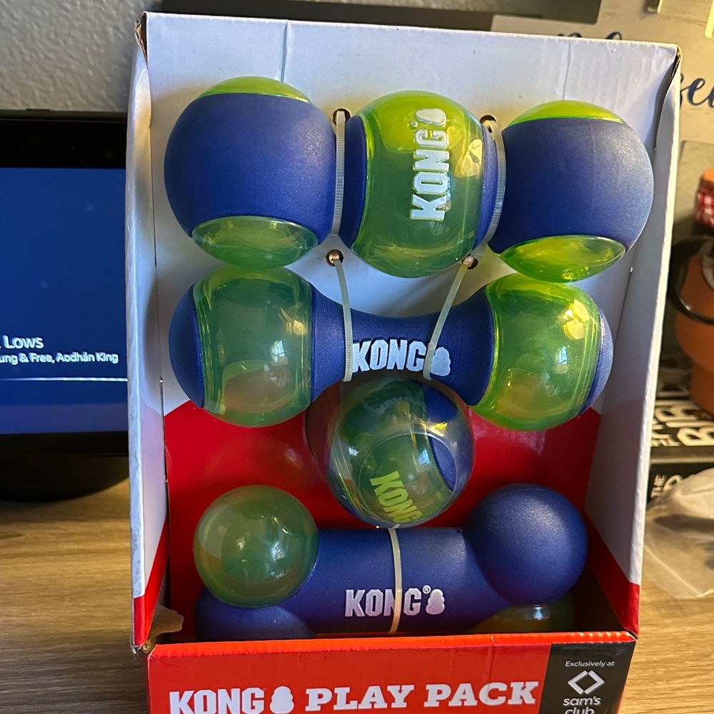 KONG Vibrant Blue and Green Toy Set
